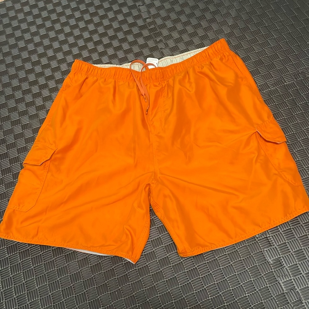 Quicksilver orange shorts with mesh lining size XXL elastic waist